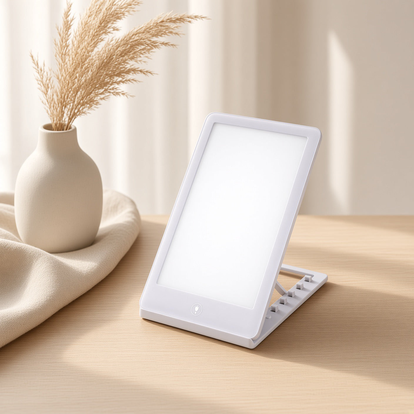 Solar light therapy lamp